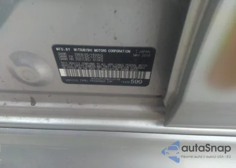 2016 Mitsubishi Lancer Es из США, поврежденный, VIN JA32U2FU7GU012148